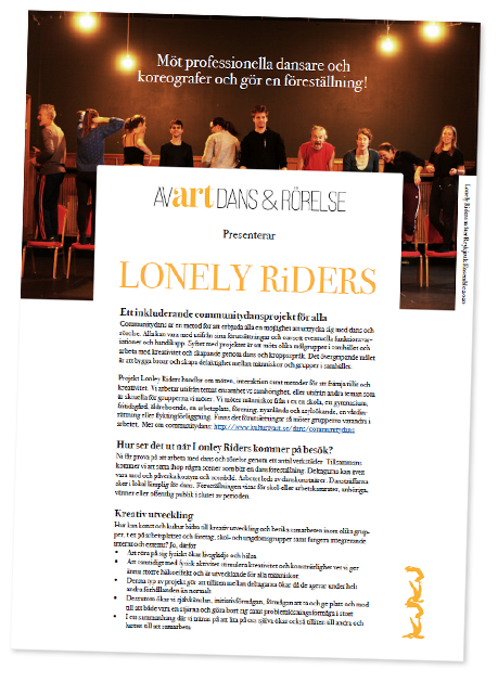 Utbudsblad för Lonely Riders